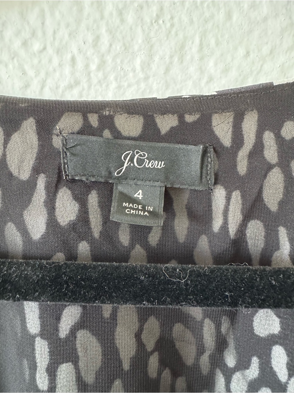 J. Crew Black and White V-Neck Button-Front Blouse - Picture 2 of 4
